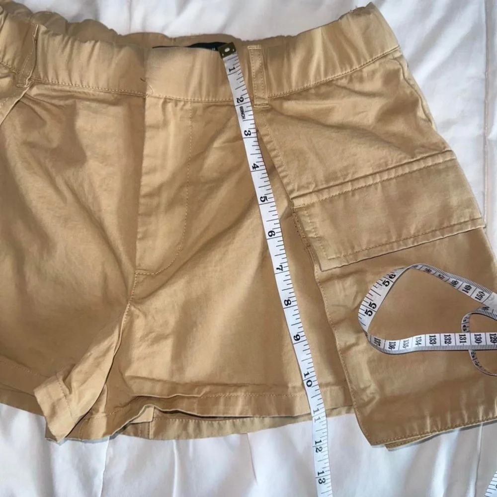 Zara Tan Cargo Bermuda Shorts